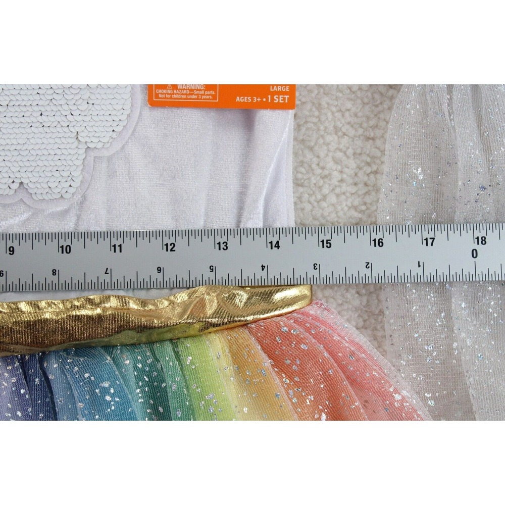 Hyde and EEK! Boutique Kids Rainbow Unicorn Dress with Wings Costume Large L - Picture 12 of 16